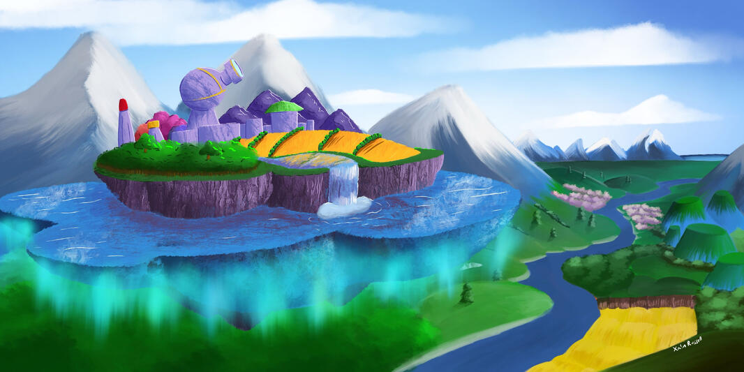 Floating Isle (Landscape Scenery)