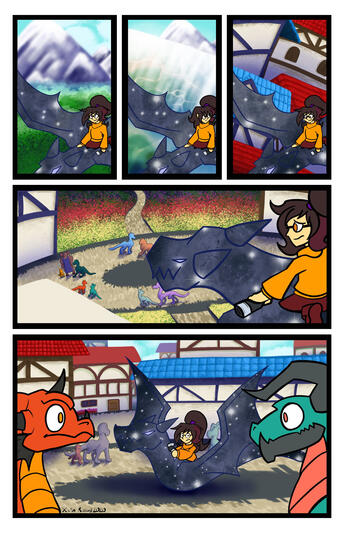 Anna's Dragons (Comic Book Page)
